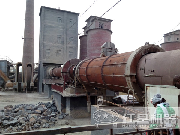 回轉(zhuǎn)窯生產(chǎn)現(xiàn)場