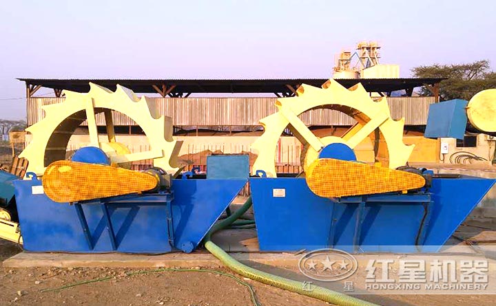 節能洗砂機現場展示