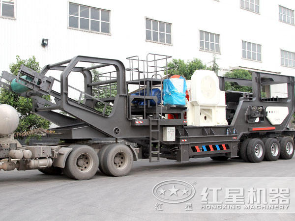 環(huán)保型移動石子破碎機設備實拍