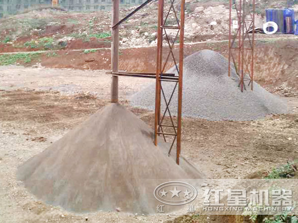 機制砂錘式破碎機生產(chǎn)成品實拍