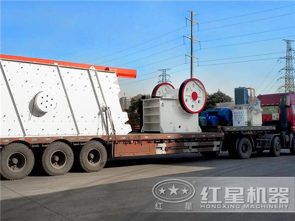 時產(chǎn)200噸青石鄂式破碎機發(fā)貨