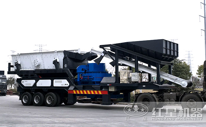 移動(dòng)制砂機(jī)設(shè)備實(shí)拍