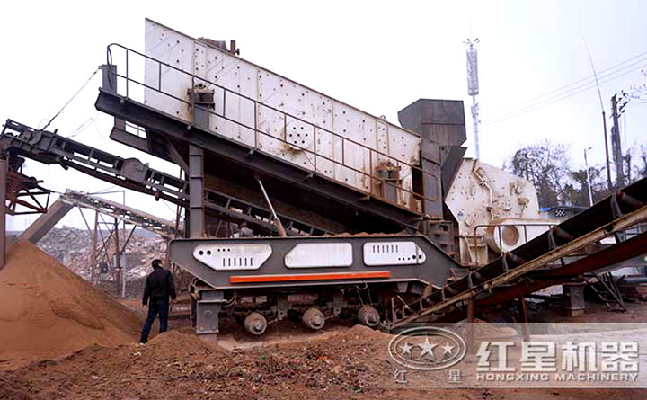 建筑垃圾混凝土砂石破碎、分離機設備生產現場