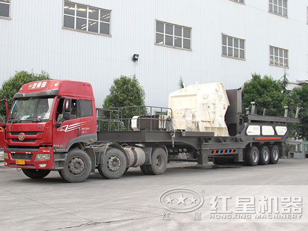 輪胎移動式建筑垃圾處理設備實拍