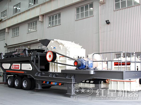 車載破碎制砂一體機設備側面實拍