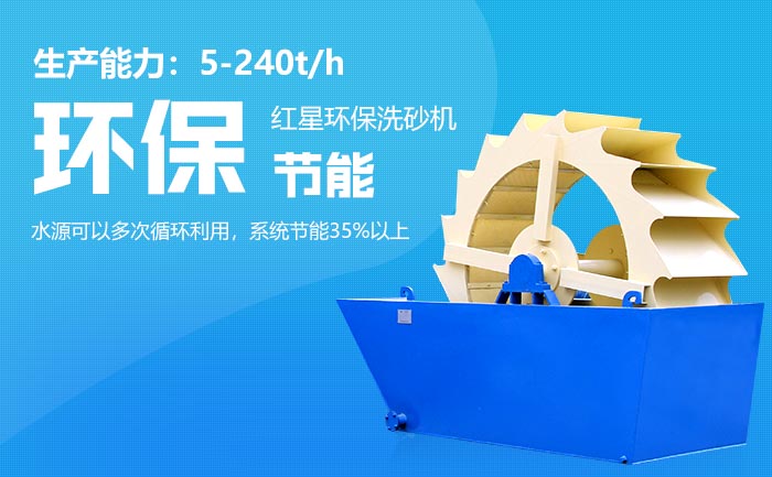 紅星水洗砂機器突出特點