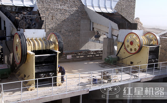 日產10000噸的石子破碎機設備實拍