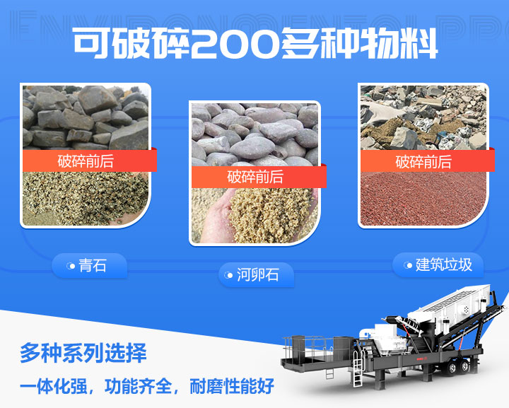 移動制砂機適用物料