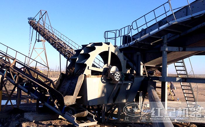 水洗粉沙機器現場