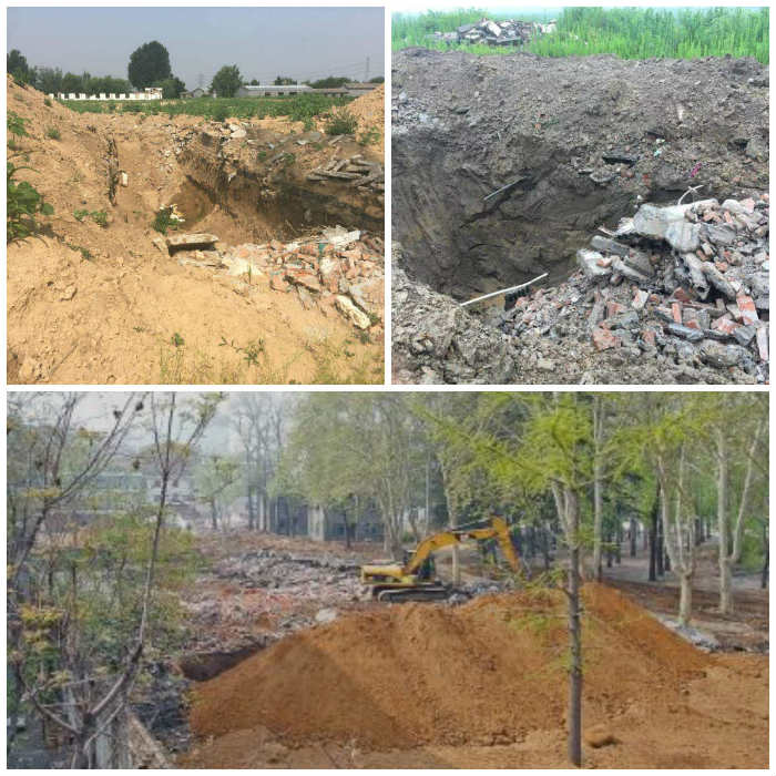 建筑垃圾掩埋現(xiàn)場