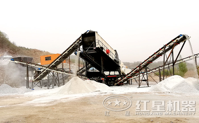 移動式人工碎石機現場