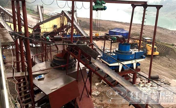 石粉加工現(xiàn)場