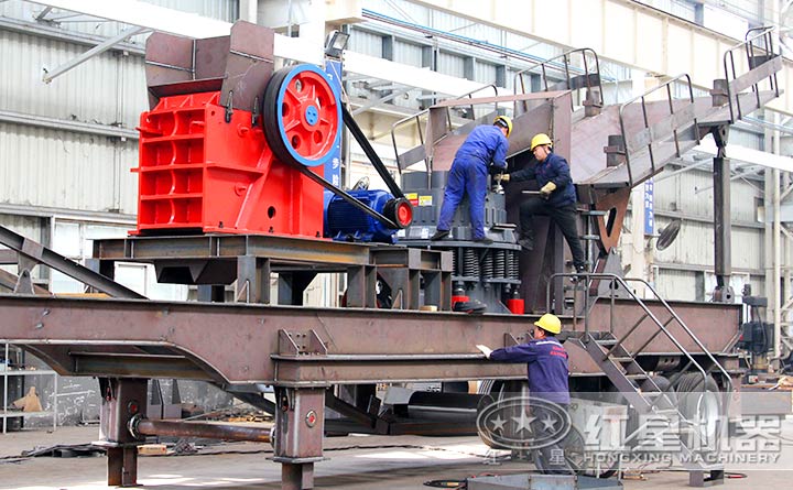 建筑垃圾加工設備制造現場