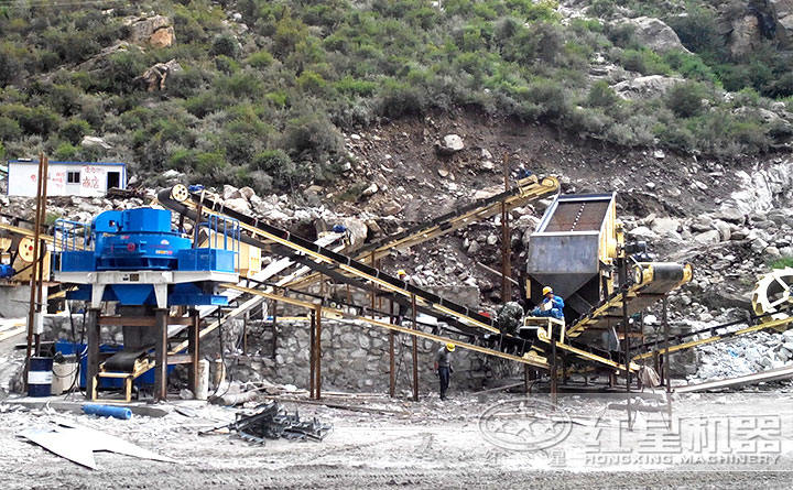 河卵砂制砂現場，可就近現場參觀