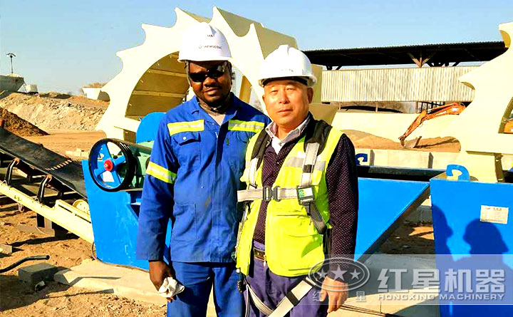 可安排紅星洗砂機(jī)就近現(xiàn)場考察