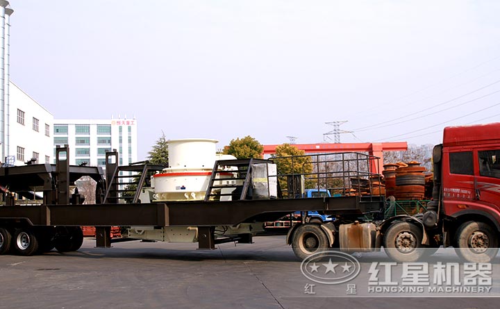 移動鵝卵石制砂機發貨中