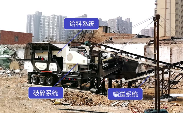 建筑垃圾移動破碎站的結(jié)構(gòu)