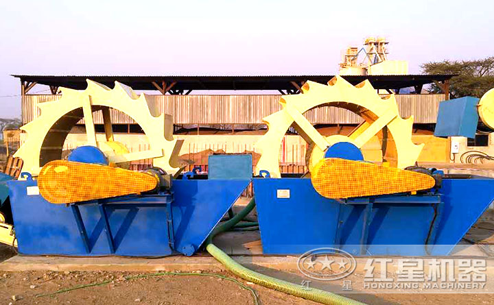 紅星山砂洗砂機現場展示