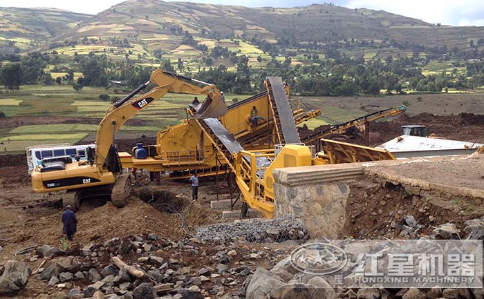 50噸/小時碎石生產線設備現場