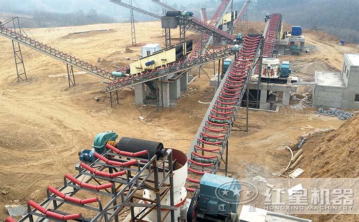 山東砂石料生產(chǎn)現(xiàn)場