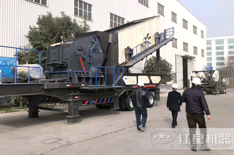 客戶到廠區參觀考察建筑垃圾處理設備